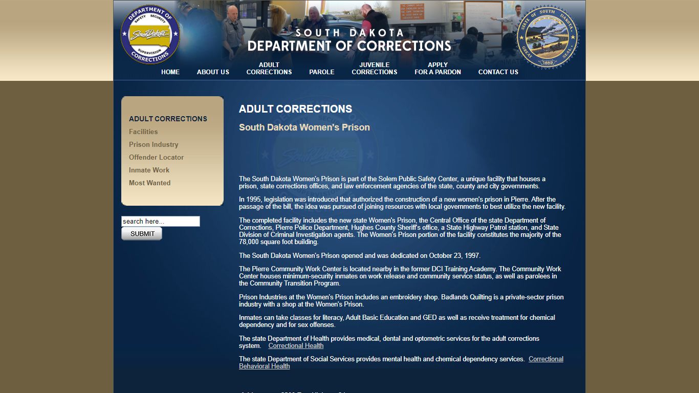 South Dakota Women's Prison :: SD Dept. of Corrections