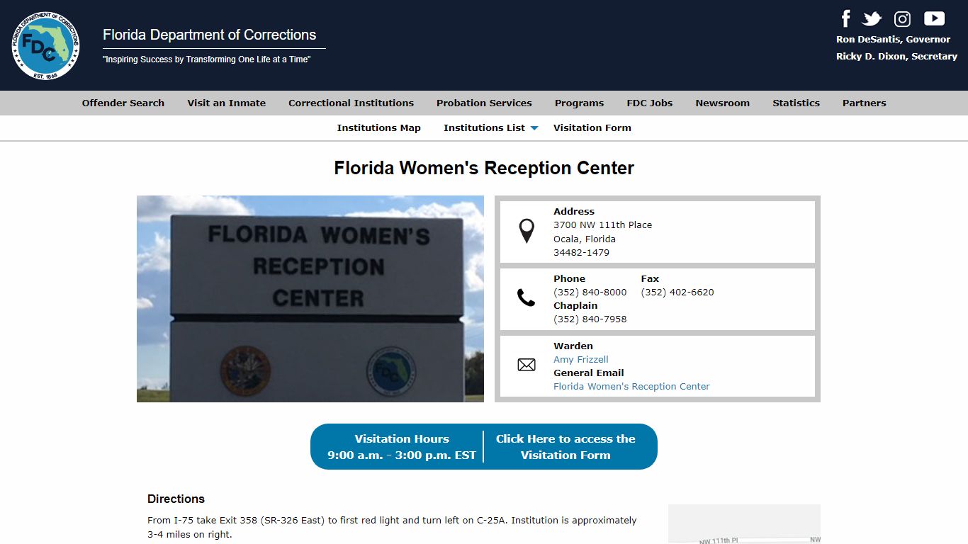 Florida Women's Reception Center - Florida Department of Corrections